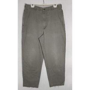 Vintage 90s J Crew Light/Olive Khaki Chino Pants - Size 36x30 (Made in USA)